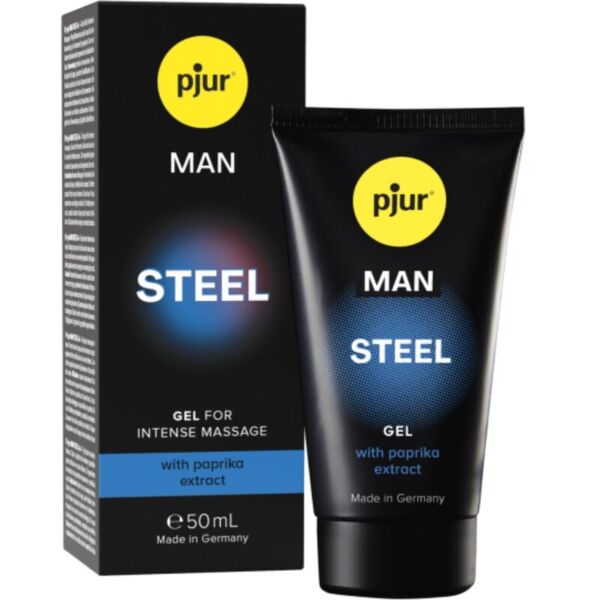 Embalaža gela za masažo Pjur Man Steel s 50 ml