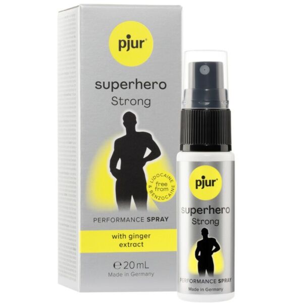 Sprej za zakasnitev pjur superhero Strong, 20 ml