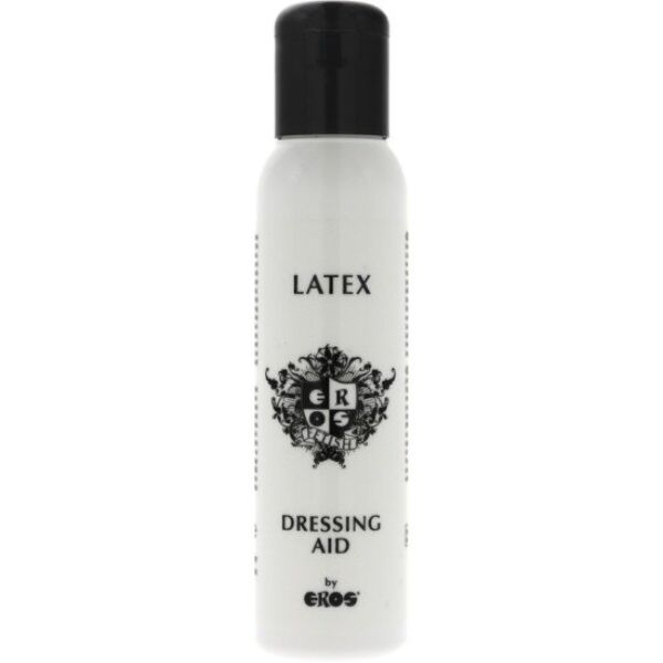 Steklenička lubrikanta Eros Latex Dressing Aid 100 ml za oblačila iz gume in lateksa