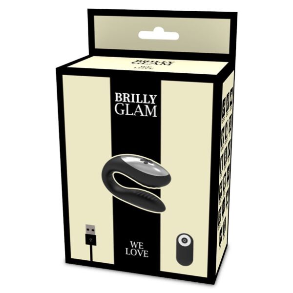 Vibrator za pare Brilly Glam We Love Black z daljinskim upravljalnikom