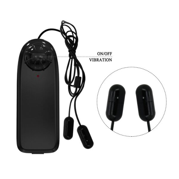Vibracijski rokav za penis Baile BI-014630 z dvema mini vibratorjema