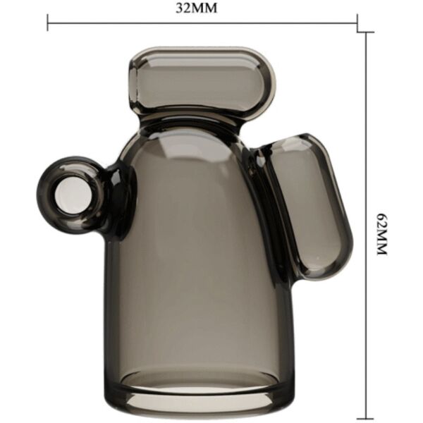 Vibracijski rokav za penis BAILE BI-014629 z dvema mini vibratorjema
