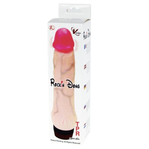 Realističen dildo z vibracijo Baile Rocking Dong III z izrazitimi žilami