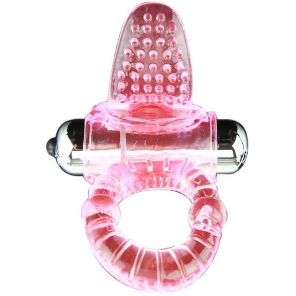 Vibracijski obroček Baile BI-014081 s stimulatorjem klitorisa in mini vibratorjem