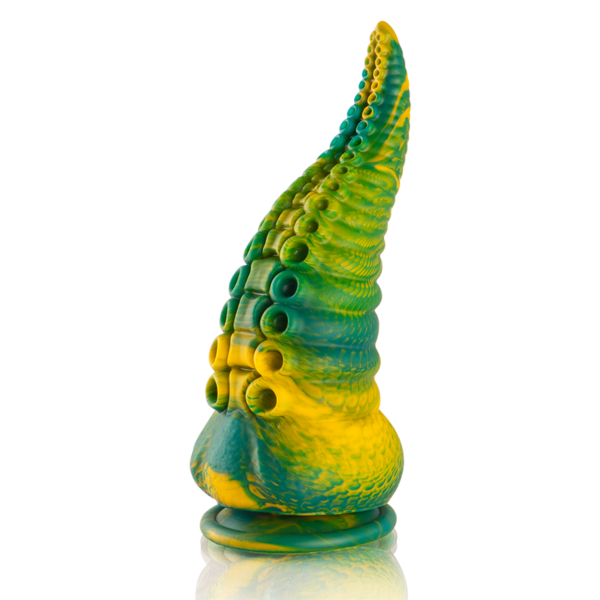 Dildo EPIC Cetus iz kolekcije Cybersilicock z obliko po odsekih in bazo