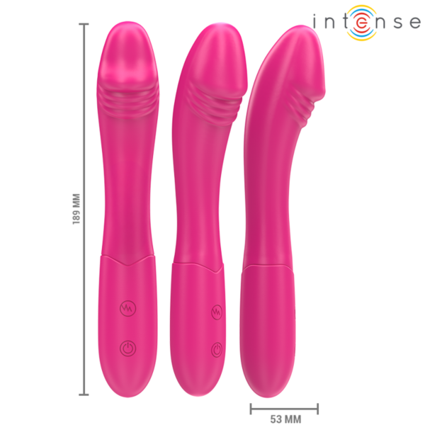 Roza vibrator Intense Belinda, dolg 19 cm, z upogljivo gredjo