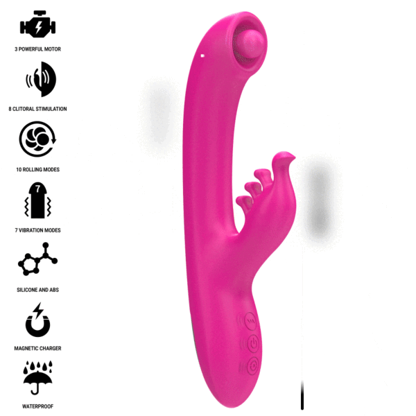 Rabbit vibrator Intense Christina z vstavljivo gredjo in zunanjo ročico za klitoris