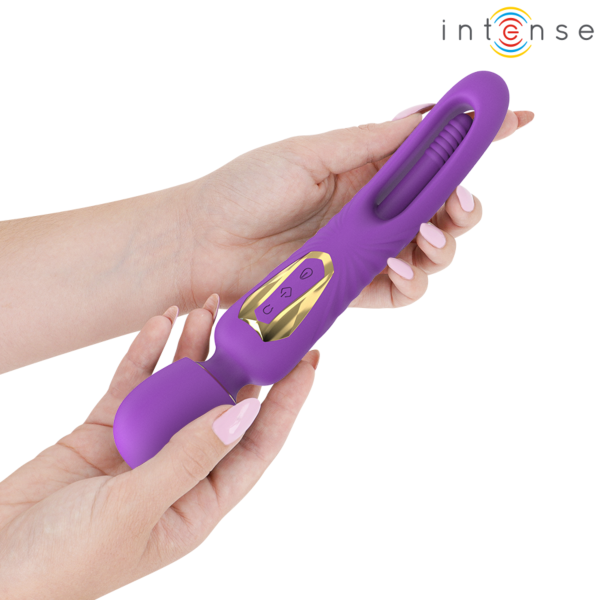 Wand vibrator Intense Christy z nihajočim jezikom