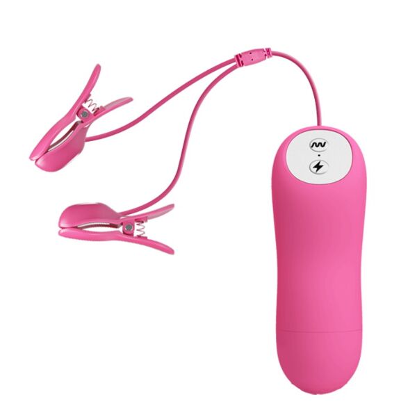 Sponke za bradavice Baile BI-014648-1 z vibracijami in elektrostimulacijo
