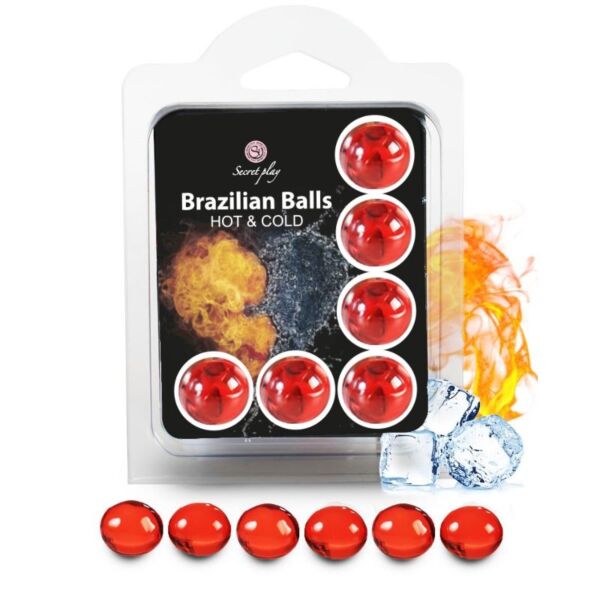 Komplet Secret Play Brazilian Balls Frío-Calor s 6 kroglicami za masažo