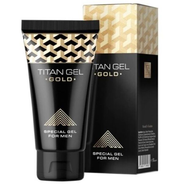 Embalaža gela za penis Titan Gel Gold, 50 ml