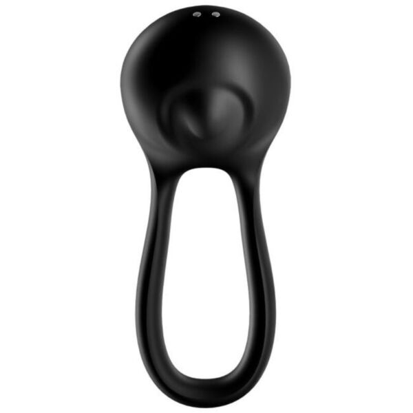 Vibracijski obroček za penis Satisfyer Majestic Duo v črni barvi