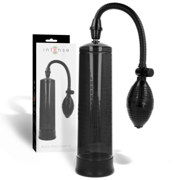 Vakuumska črpalka za penis Intense Penis Pump 02 s prozornim valjem, ročico in merilnikom tlaka