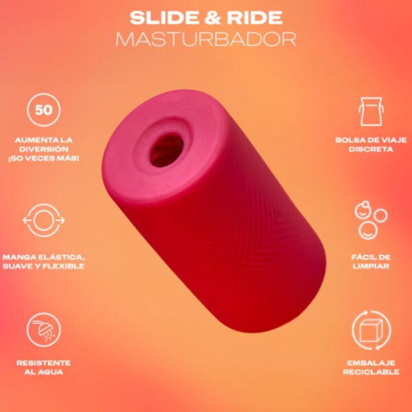 Masturbator Durex Slide & Ride, roza barve