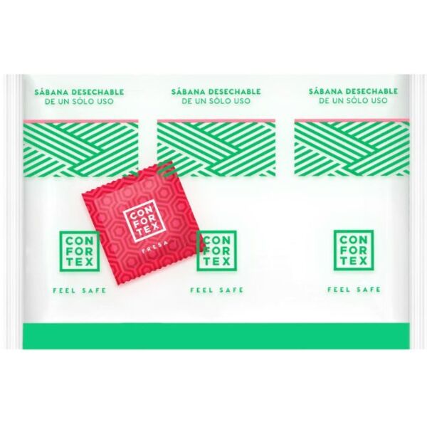 Rjuhe za enkratno uporabo Confortex iz belega polipropilena s priloženim kondomom