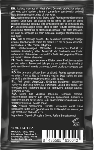 Masažno olje Coquette Sensation Učinek toplote, 10 ml