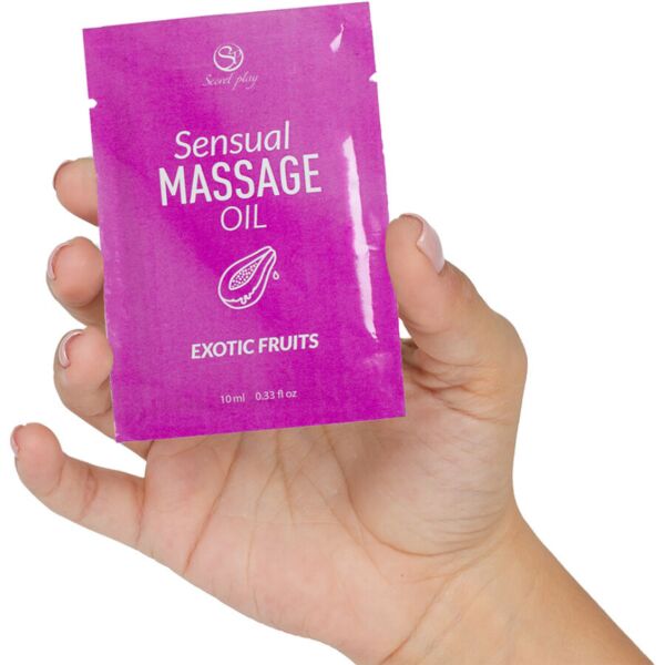 Enkratni odmerek masažnega olja Secret Play Frutas Exóticas, 10 ml