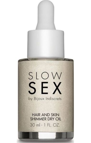 Stekleničke s pipeto suhega olja za sijaj Dry-touch Shimmer Oil znamke Bijoux Indiscrets