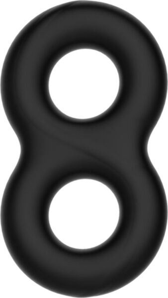 Dvojni obroček za penis Crazy Bull Infinity iz silikona
