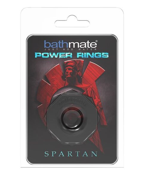Obroček za penis Bathmate Power Ring Spartan, črn in osmerokotne oblike