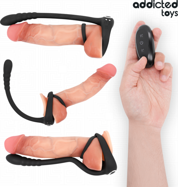 Vibracijski obroček za penis Addicted Toys Punto·P z brezžičnim daljincem