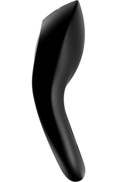 Črn vibracijski obroček za penis Satisfyer Legendary Duo z dvema obročkoma in sprednjim stimulatorjem