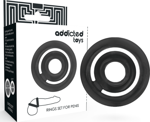 Komplet obročkov za penis Addicted Toys Potenz z obema obročkoma