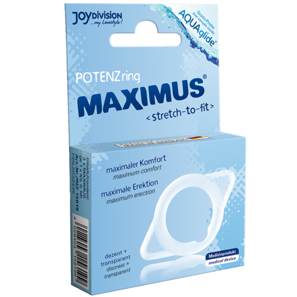 Set treh prozornih obročkov za penis JOYDIVISION Maximus v velikostih XS, S in M