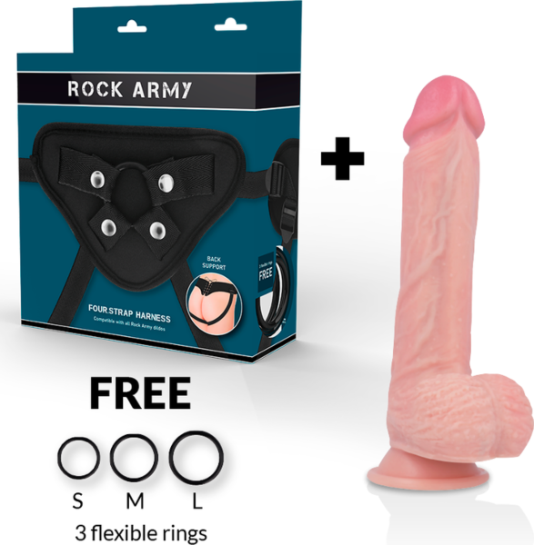 Strap-on pas Rock Army Spitfire z dildojem 21 cm