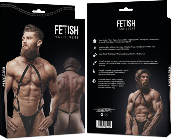 Nastavljiv enodelni pas za telo Fetish Submissive Attitude