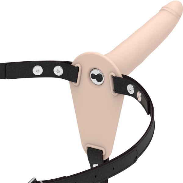 Strap-on pas z vibratorjem Fetish Submissive 15 cm iz silikona, z elastičnim pasom