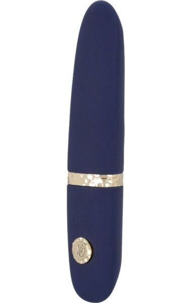 Mini vibrator CalExotics Chíc Daisy v modri barvi s tanko konico