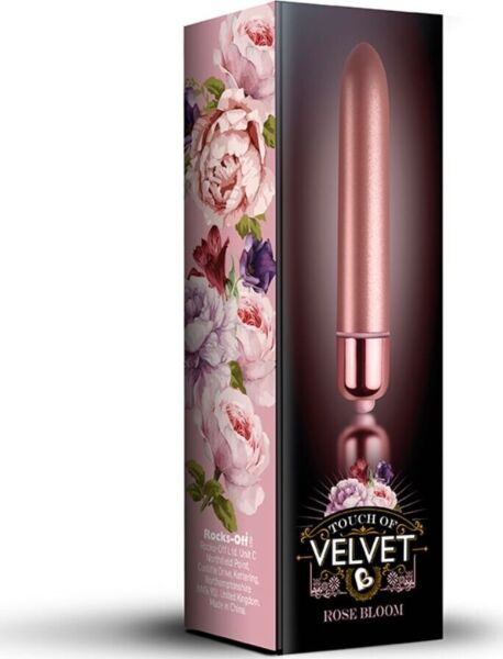 Mini vibrator Rocks Off Touch of Velvet Rose Bloom v barvi rožnatega zlata
