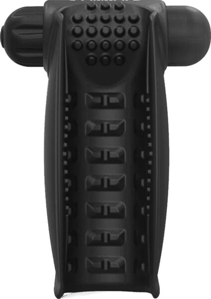 Črn masturbator Bathmate Hand Vibe z dvema silikonskima krilcema in mini vibratorjem