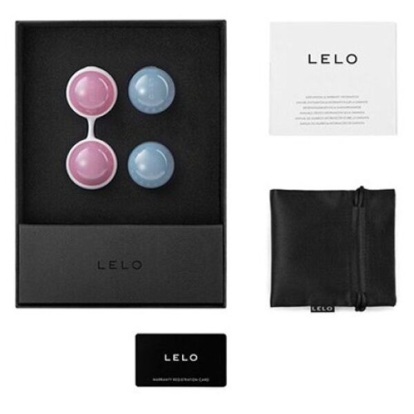 Komplet vaginalnih kroglic LELO Luna Beads Mini s silikonskim povezovalnikom