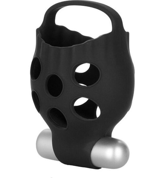 Črna opora za moda Calexotics Dr. Joel z mini vibratorjem
