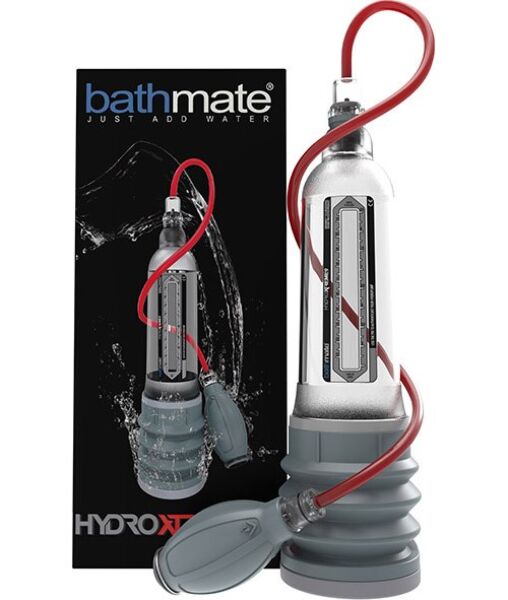 Vakuumska črpalka za penis Bathmate HydroXtreme 9, prozorna, z ročno žogico