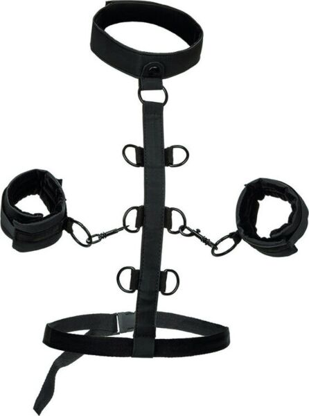 Komplet za bondage CalExotics Boundless Collar z ovratnico, lisicami in pasovi
