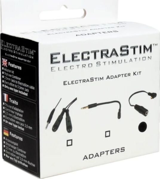 Kabel za kombiniranje ElectraStim Triphase Combiner s črnim priključkom in dvema rdečima priključkoma