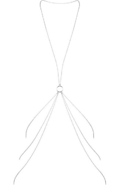 Verižica za telo Bijoux Indiscrets Magnifique 8 Body Chain, srebrna, v obliki številke 8