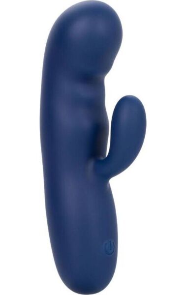 Vibrator z dvema motorjema CalExotics Cashmere Silk Duo v modri barvi