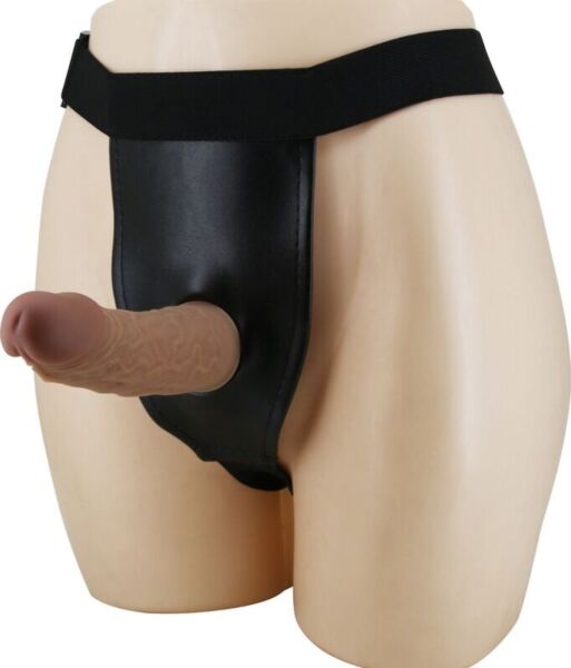 Strap-on pas Pretty Love z rjavim marmoriranim dildom