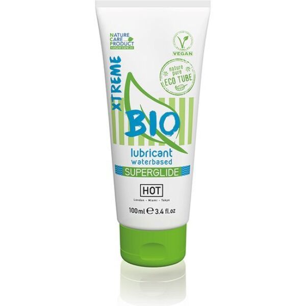 Embalaža lubrikanta na vodni osnovi HOT BIO Superglide Xtreme, 100 ml