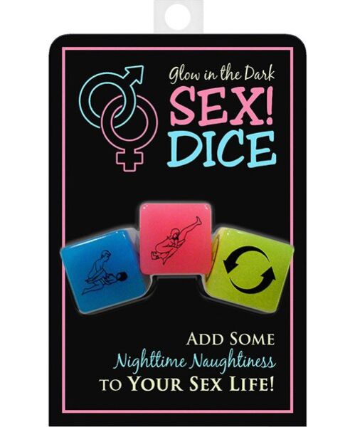 Tri erotične kocke Kheper Games Glow-in-the-Dark SEX! Dice