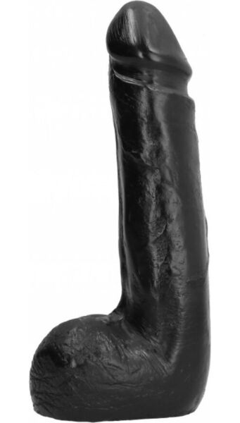 Črn dildo All Black 20 cm polrealističnega videza