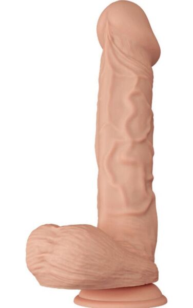 Realističen dildo Baile Beautiful Encounter 26 cm v barvi kože, z modom in priseskom na dnu