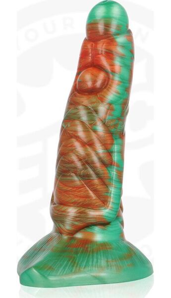 Dildo EPIC Tiryon Destello Verde, zelene barve s fantazijskim dizajnom