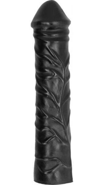 Realističen dildo All Black AB19 Drag, črne barve z debelimi žilami