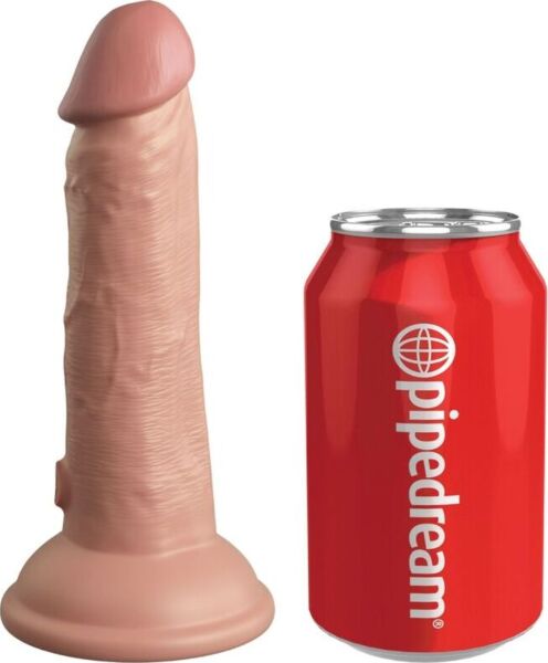 Realističen vibrirajoči dildo King Cock Elite 15,2 cm z osnovo s priseskom