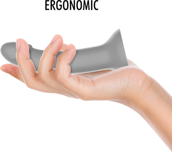 Dildo za strap-on pas Mythology Rune Majestic S, srebrne barve